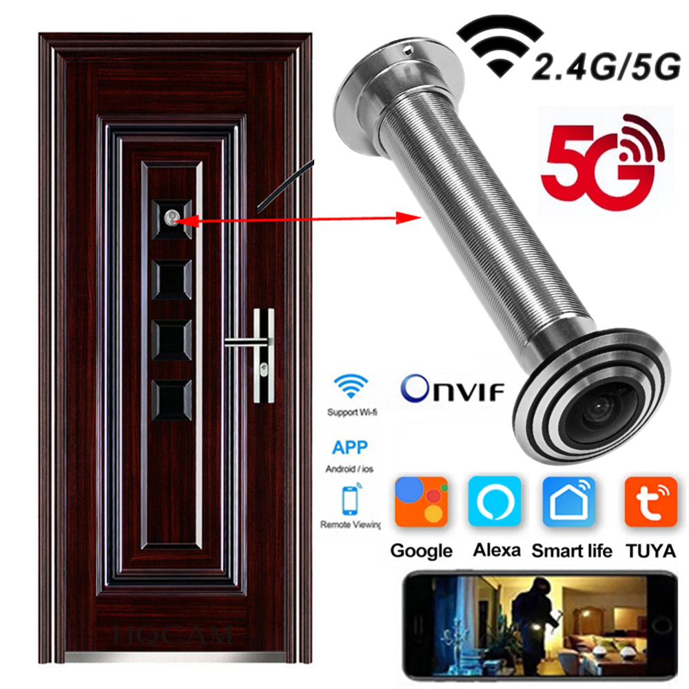 Home Security Front Door Camera - Caméra oculaire Wifi pour porte, 16mm,