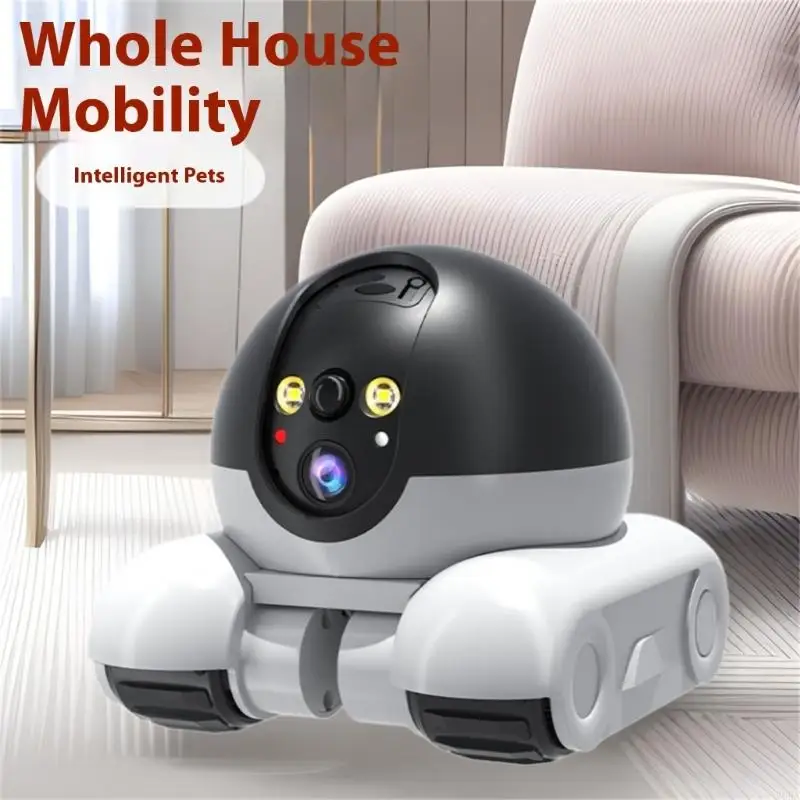 Home Security Robots - Caméra pour animaux compagnie tournante à