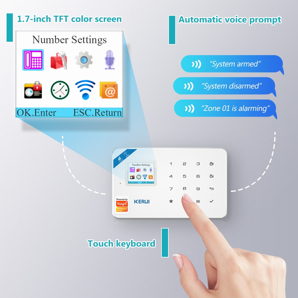 KERUI W181 Tuya système d'alar - Home Security Front Door Camera avis et prix