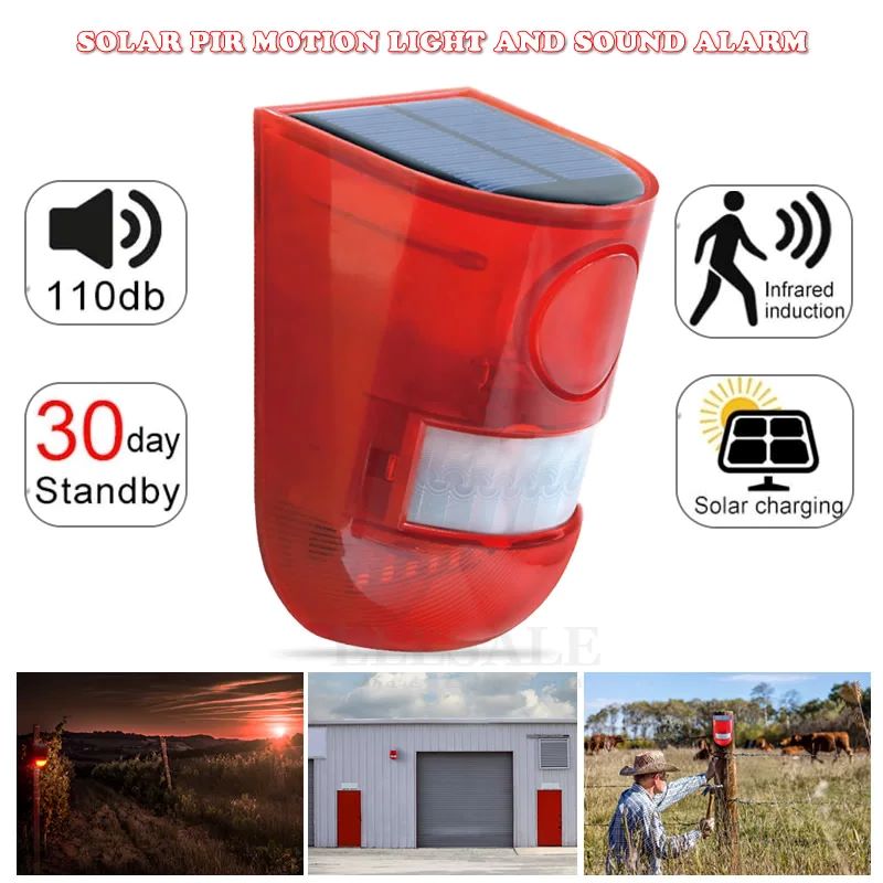 Lampe d'alarme solaire étanche - Sim Gsm Alarm avis et prix